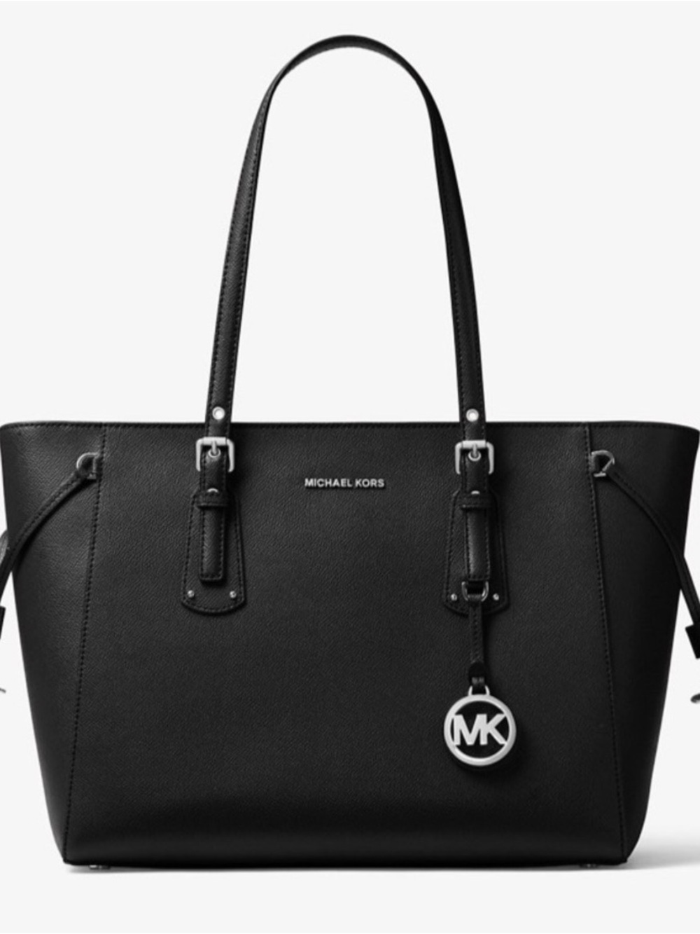 Michael Kors Voyager Medium Crossgrain Leather Tote Bag